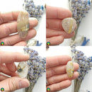Gold Rutilated Quartz Cabochon with Hematite - Anima Mundi Crystals