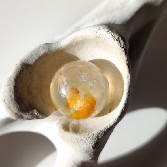 Golden Healer Quartz with Dentrite Inclusions Spheres - Anima Mundi Crystals