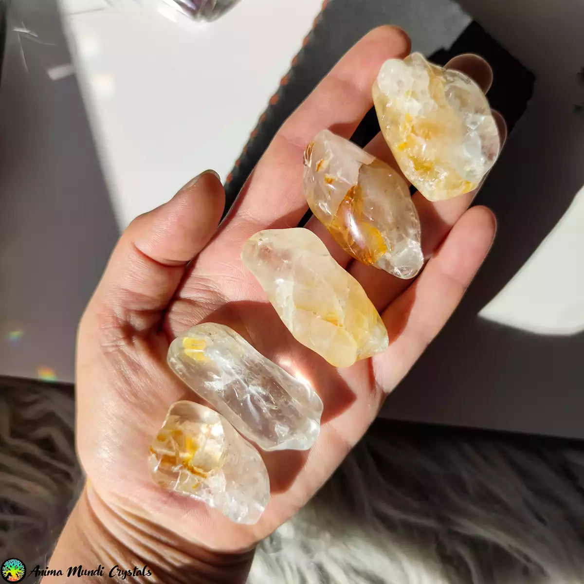 Tumbled Golden Healer Quartz Crystals