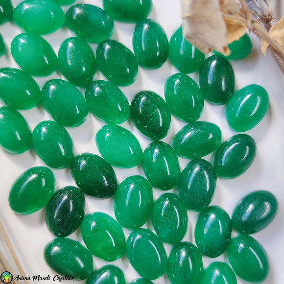 Green Onyx Cabochons 14x10mm - Anima Mundi Crystals