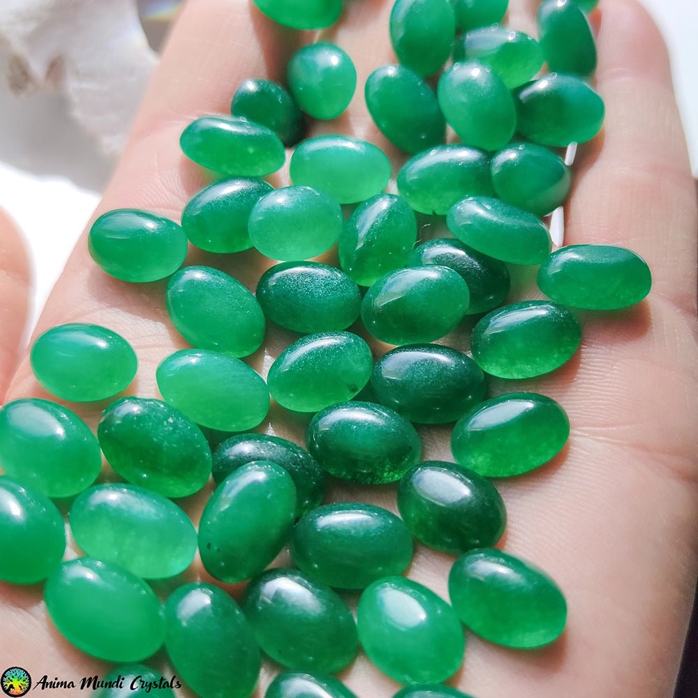 Cabujones Onix Verde 14x10mm - Cristales Anima Mundi