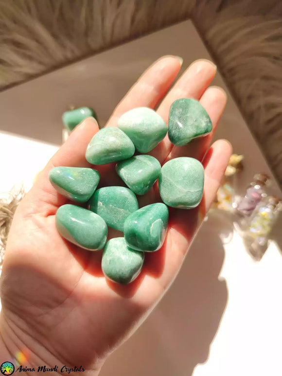 Green Quartzite- Aventurine Tumblestones - Anima Mundi Crystals