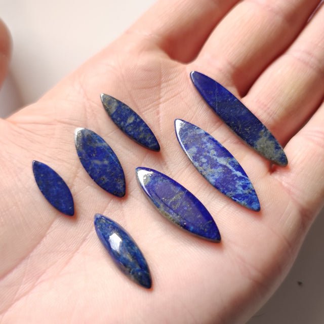 Lapis Lazuli Marquise Cabochons - Anima Mundi Crystals