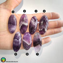 Large Chevron Amethyst Oval Cabochon - Anima Mundi Crystals