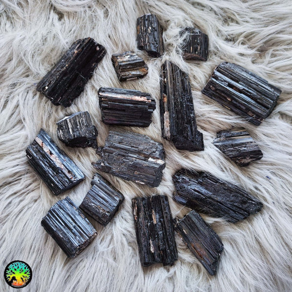 Large Raw Black Tourmaline Crystals - Anima Mundi Crystals