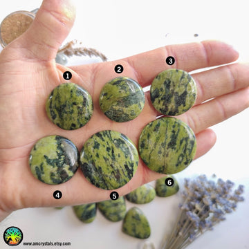 Large Round Serpentine Cabochons - Anima Mundi Crystals