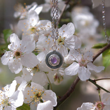 Mini Amethyst Coin Necklace - Anima Mundi Crystals