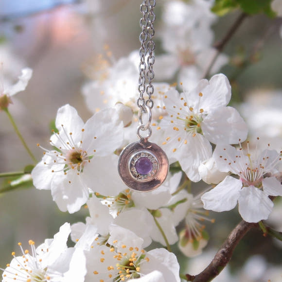 Mini Amethyst Coin Necklace - Anima Mundi Crystals