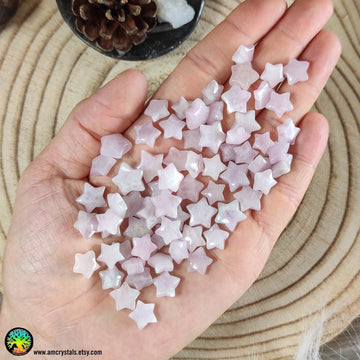 Mini Kunzite Star Cabochons 10-12mm - Anima Mundi Crystals