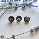 Natural Smoky Quartz RoseCut Round Calibrated Cabochons - Anima Mundi Crystals