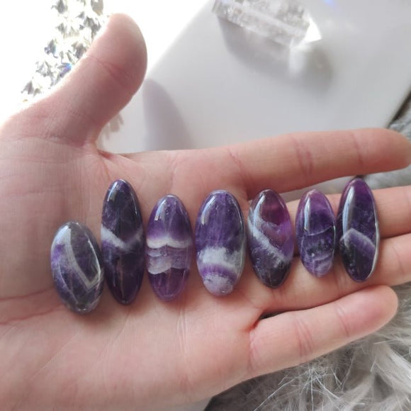 Oval Chevron Amethyst - Anima Mundi Crystals