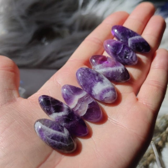Oval Chevron Amethyst - Anima Mundi Crystals