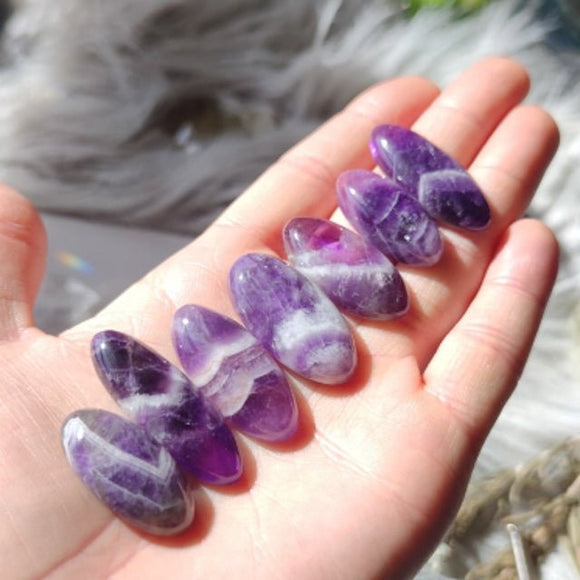 Oval Chevron Amethyst - Anima Mundi Crystals