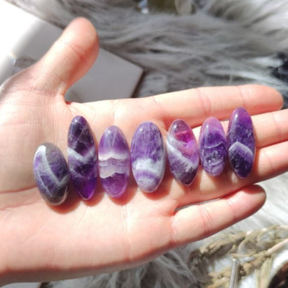 Oval Chevron Amethyst - Anima Mundi Crystals