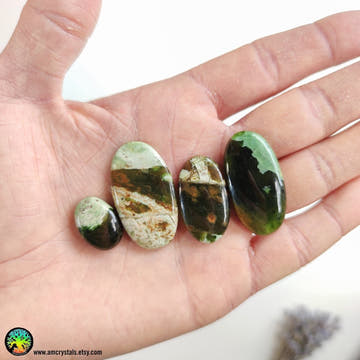 Oval Chrome Chalcedony Cabochons - Anima Mundi Crystals