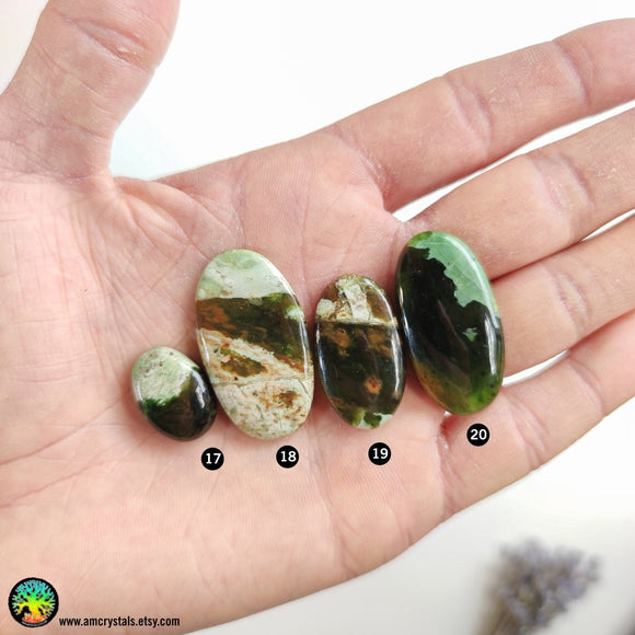 Oval Chrome Chalcedony Cabochons - Anima Mundi Crystals