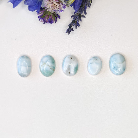 Oval Larimar Cabochons N1 - Anima Mundi Crystals