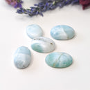 Oval Larimar Cabochons N1 - Anima Mundi Crystals