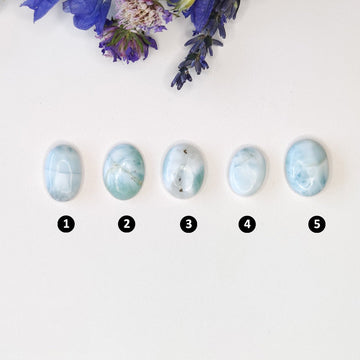 Oval Larimar Cabochons N1 - Anima Mundi Crystals