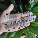 Peach Grey Moonstone Pair Cabochon nr1 - Anima Mundi Crystals