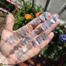 Peach Grey Moonstone Pair Cabochon nr1 - Anima Mundi Crystals