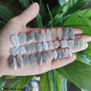 Peach Grey Moonstone Pair Cabochon nr2 - Anima Mundi Crystals