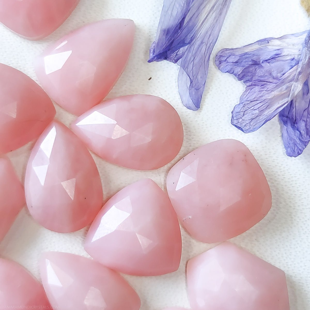 Pink Opal Pairs - Rose Cut - Anima Mundi Crystals