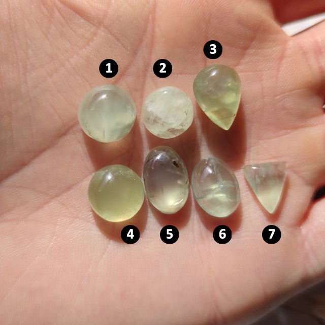 Prehnite - Small Cabochons - Anima Mundi Crystals