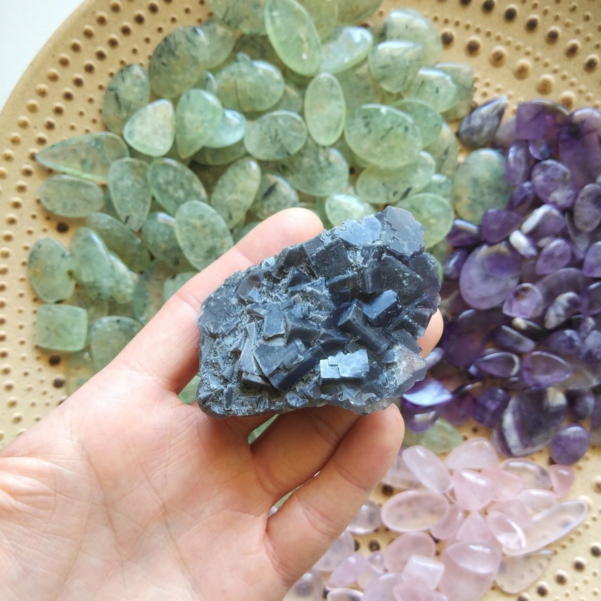 Purple Fluorite Cluster - Anima Mundi Crystals