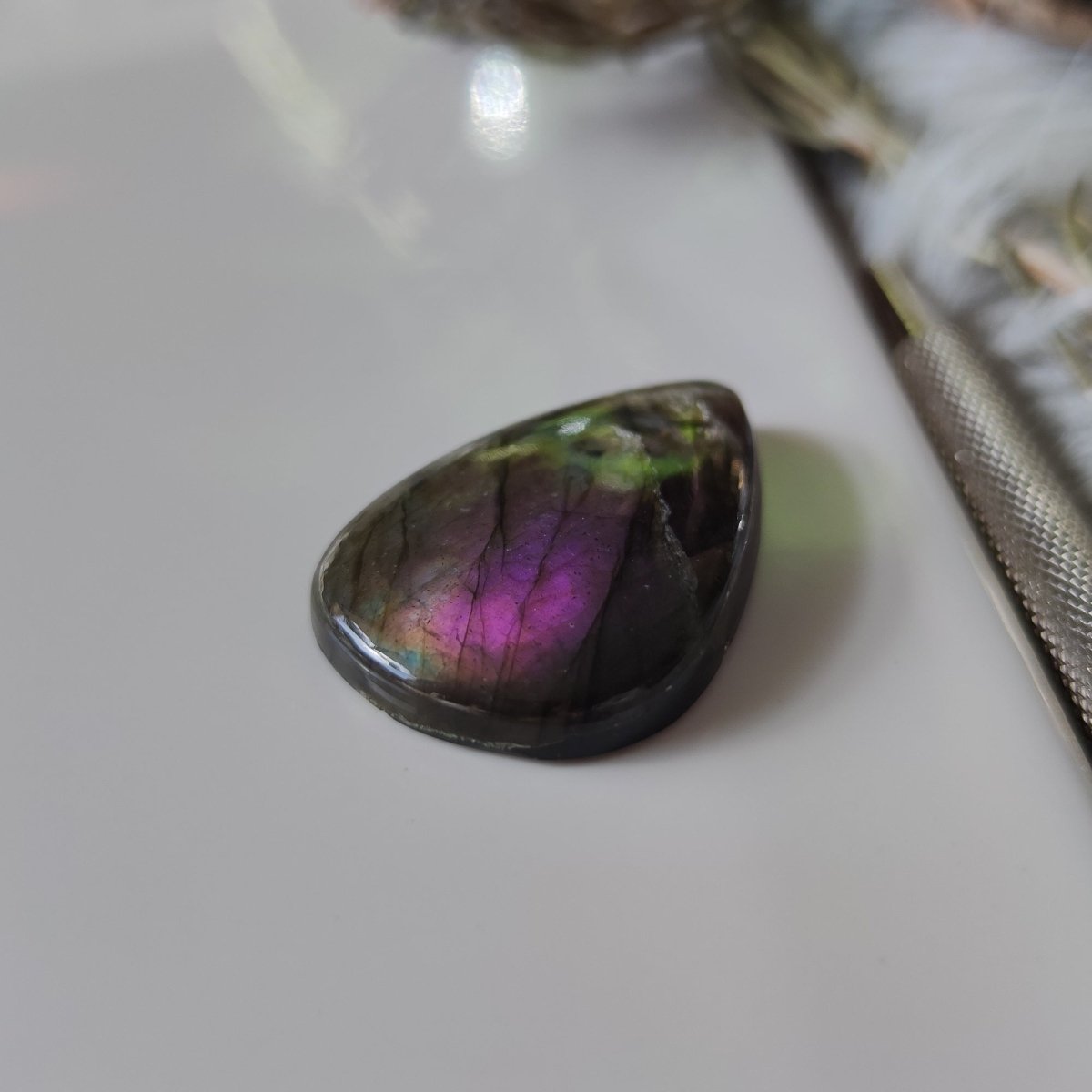 Purple Tearshape Labradorite - Anima Mundi Crystals