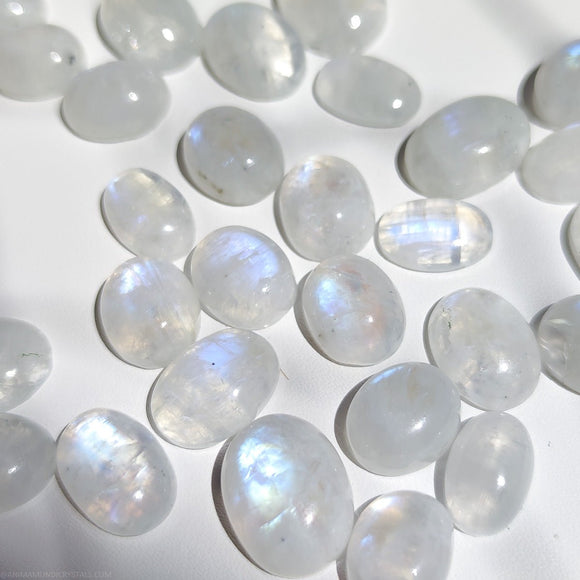 Rainbow Moonstone Oval Cabochon - Anima Mundi Crystals