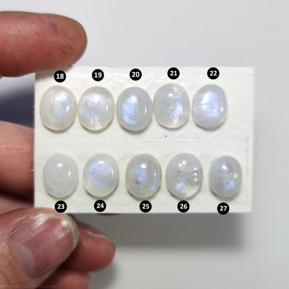 Rainbow Moonstone Oval Cabochon - Anima Mundi Crystals