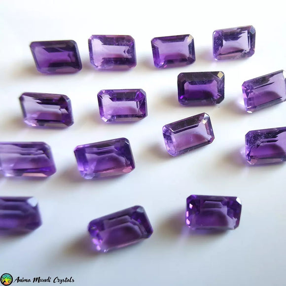 Rectangle Cut 6x4mm Amethyst - Anima Mundi Crystals