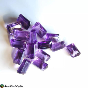 Rectangle Cut 6x4mm Amethyst - Anima Mundi Crystals