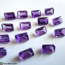 Rectangle Cut 6x4mm Amethyst - Anima Mundi Crystals