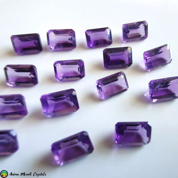 Rectangle Cut 6x4mm Amethyst - Anima Mundi Crystals