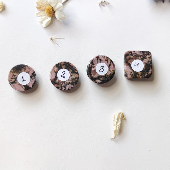 Rhodonite Cabochons - Anima Mundi Crystals