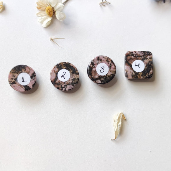 Rhodonite Cabochons - Anima Mundi Crystals