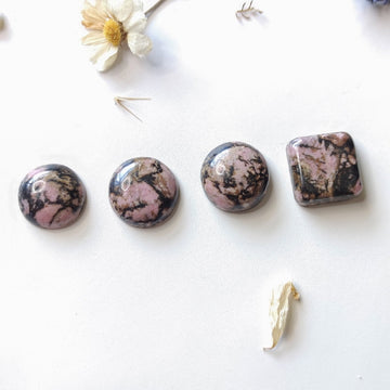 Rhodonite Cabochons - Anima Mundi Crystals