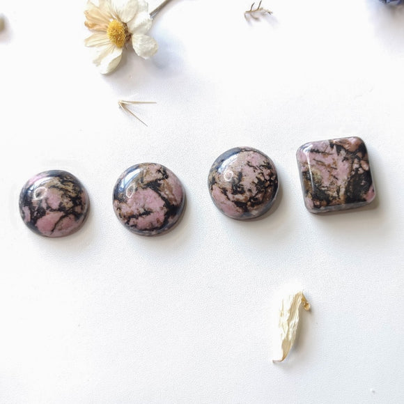 Rhodonite Cabochons - Anima Mundi Crystals