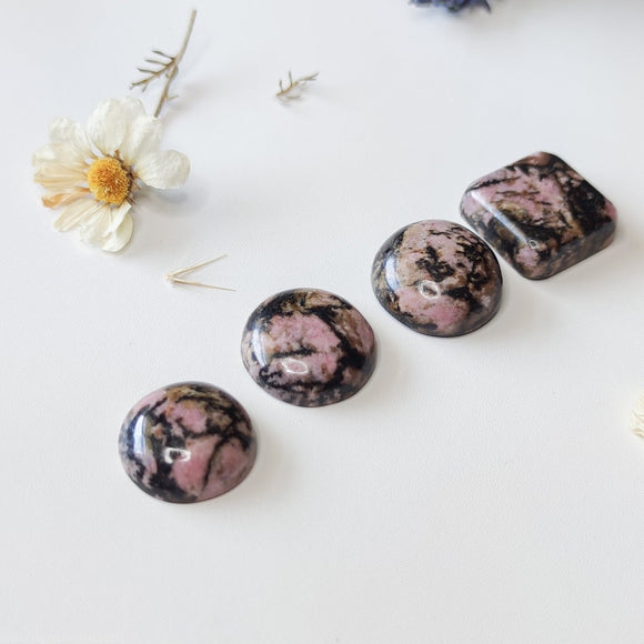 Rhodonite Cabochons - Anima Mundi Crystals