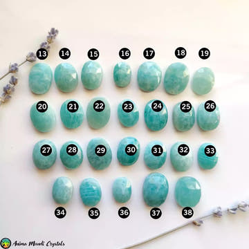 Rose Cut Amazonite Cabochon Nr.13-38 - Anima Mundi Crystals