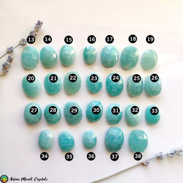 Rose Cut Amazonite Cabochon Nr.13-38 - Anima Mundi Crystals