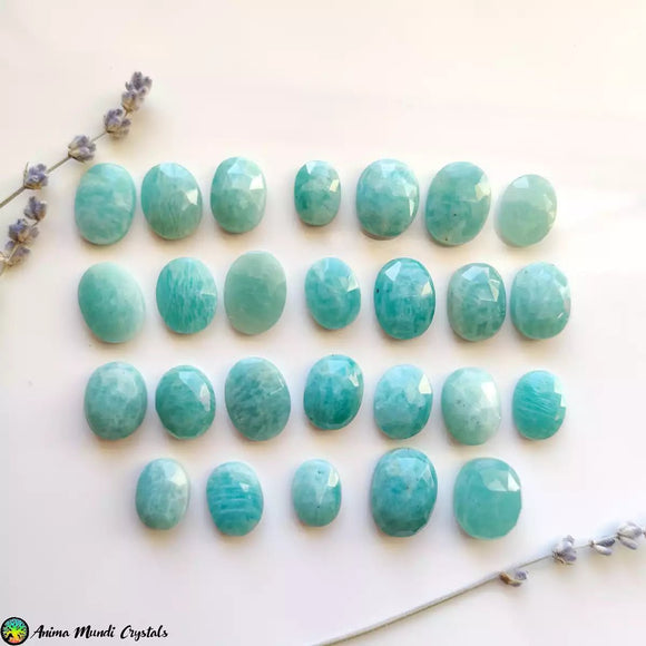 Rose Cut Amazonite Cabochon Nr.13-38 - Anima Mundi Crystals
