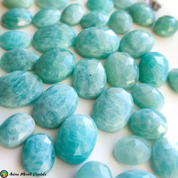 Rose Cut Amazonite Cabochon Nr.13-38 - Anima Mundi Crystals