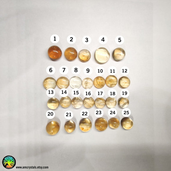 Round Citrine Cabochon 10-12mm - Anima Mundi Crystals