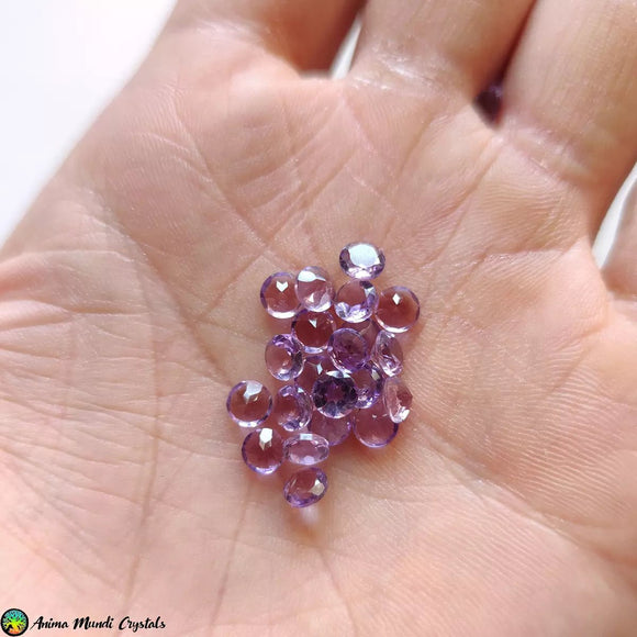 Round Faceted 5mm Amethyst - Anima Mundi Crystals