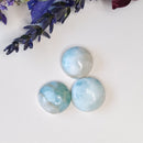 Round Larimar Cabochon N2 - Anima Mundi Crystals