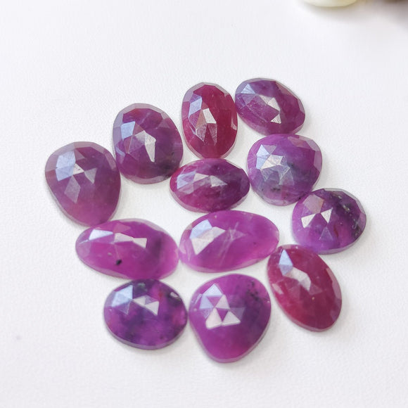 Ruby Pair Cabohons - Rose Cut - Anima Mundi Crystals