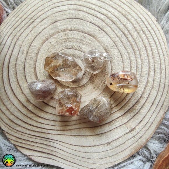Rutilated Quartz Tumbled Pocket Stone - Anima Mundi Crystals